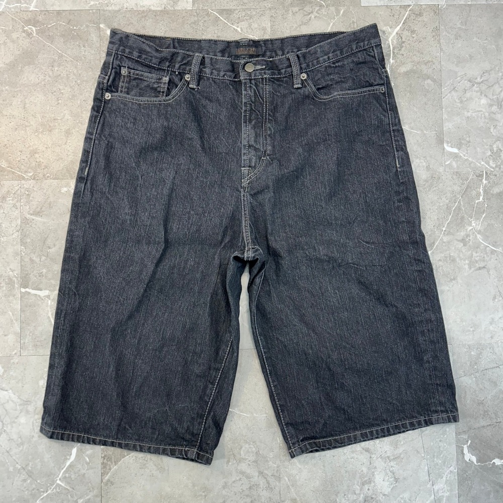 Vintage Sean John Baggy Jorts Mens 36 * Black Denim Jean Shorts Skate Hip Hop